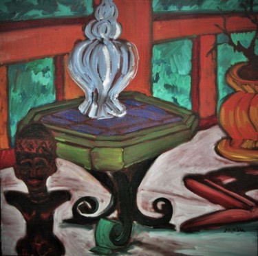 Painting titled "Rituals" by Malu Ribeiro, Original Artwork, Oil