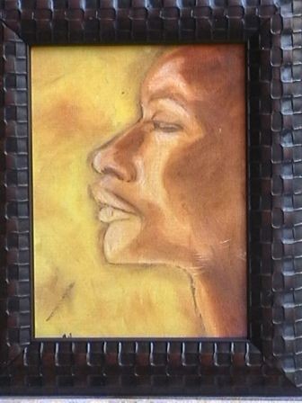 Painting titled "l'Africain" by Malya, Original Artwork