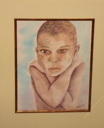 Painting titled "Enfant du Mali" by Malya, Original Artwork