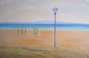 Картина под названием "Халкидики, берег" - Tatiana Malyusova, Подлинное произведение искусства, Масло