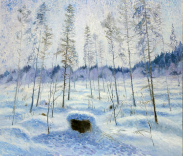 Peinture intitulée "В лесу под Звенигор…" par Tatiana Malyusova, Œuvre d'art originale, Huile