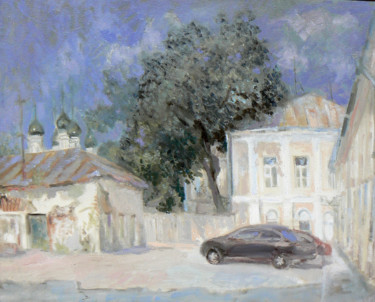 Malarstwo zatytułowany „Старая Москва, Замо…” autorstwa Tatiana Malyusova, Oryginalna praca, Olej