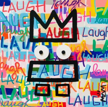 Peinture intitulée "Laugh" par Mam, Œuvre d'art originale, Acrylique Monté sur Châssis en bois