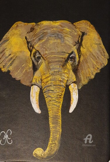 Σχέδιο με τίτλο "Elephant carnet de…" από Maman Aigle, Αυθεντικά έργα τέχνης, Μαρκαδόρος