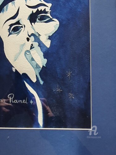 Картина под названием "portrait aquarelle" - Maman Aigle, Подлинное произведение искусства, Акварель