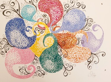 Drawing titled "Mitakuye Oyàs'In -…" by Maman Aigle, Original Artwork, Marker