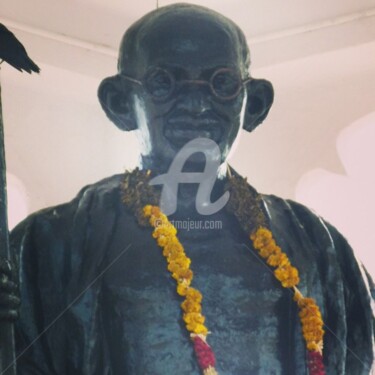 Fotografia intitolato "Gandhi" da Mama Oursa, Opera d'arte originale