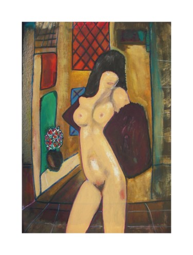 Pintura intitulada "Nude - amamede´s mi…" por Amamede, Obras de arte originais, Óleo