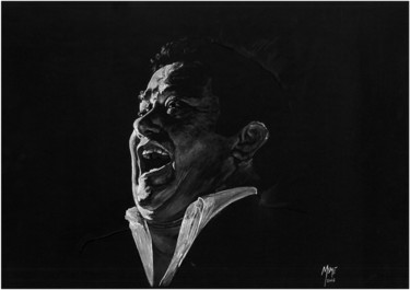 Painting titled "José Menese Cantaor…" by Mamé Ríos, Original Artwork, Acrylic