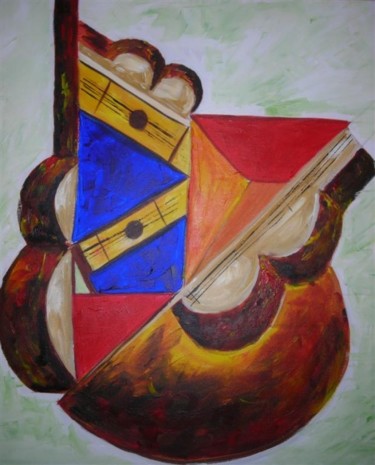 Peinture intitulée "Sons de cordes" par Maria Valverde, Œuvre d'art originale