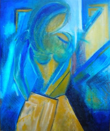 Peinture intitulée "short jaune" par Maria Valverde, Œuvre d'art originale