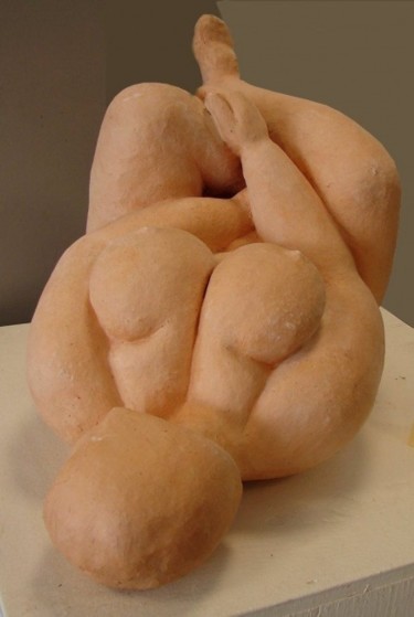 Sculpture intitulée "GENEREUSE" par France Lemaitre, Œuvre d'art originale, Terre cuite