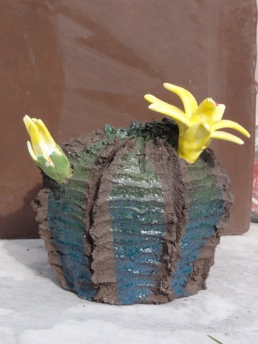Escultura intitulada "cactus" por France Lemaitre, Obras de arte originais