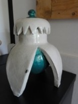 Sculpture intitulée "Pot à tabat d'orient" par France Lemaitre, Œuvre d'art originale