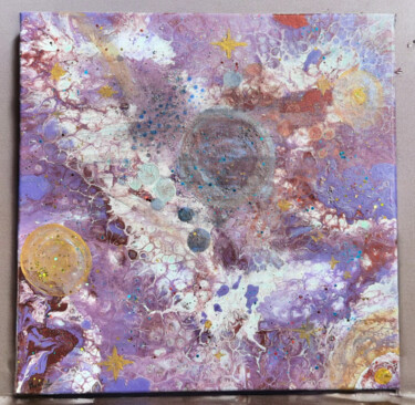 Painting titled "Cosmos" by Mams'L, Original Artwork, Acrylic Mounted on Wood Stretcher frame