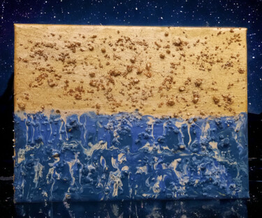 Malarstwo zatytułowany „De l'eau sur Mars” autorstwa Mams'L, Oryginalna praca, Akryl Zamontowany na Drewniana rama noszy