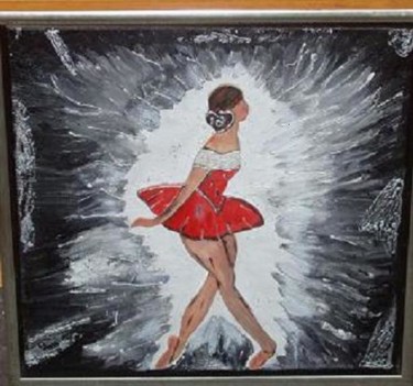 Painting titled "Ballerina" by Mamu, Original Artwork, Oil