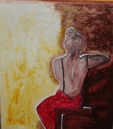 Malerei mit dem Titel "Ein schöner Rücken…" von Mamu, Original-Kunstwerk, Öl