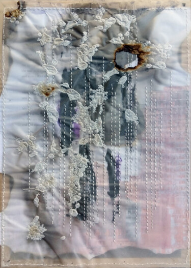 Collages intitolato "Ode to Beirut – Fig…" da Manar Ali Hassan, Opera d'arte originale, Collages