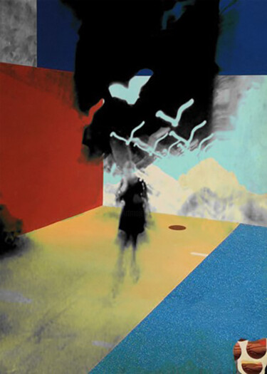 Digital Arts titled "Veilwalker - JALAL…" by Manar Ali Hassan, Original Artwork, Digital Collage