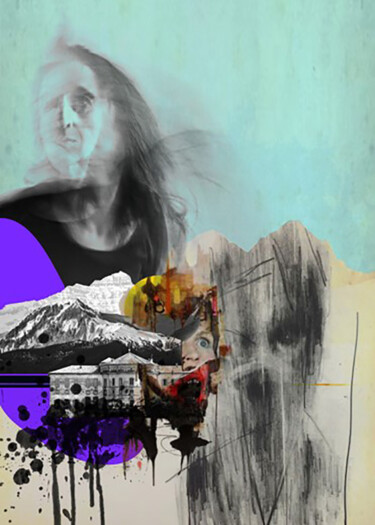 Arte digitale intitolato "The forgotten echoe…" da Manar Ali Hassan, Opera d'arte originale, Collage digitale