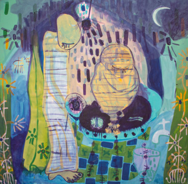 “Grandfa” Painting titled "“Grandfa”" by Mana Art Center, Original Art, Acrylic