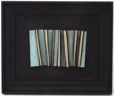 Painting titled "Dilatazione Illimit…" by Marcello Mancuso, Original Artwork, Bronze Mounted on Other rigid panel