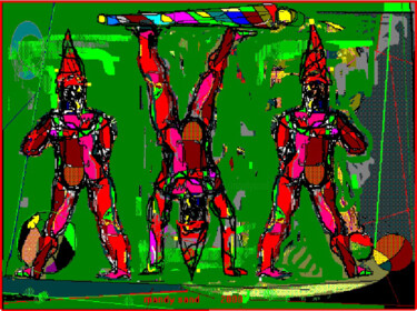 Цифровое искусство под названием "three Acrobats" - Mandy Sand, Подлинное произведение искусства