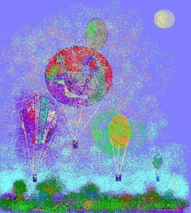 Цифровое искусство под названием "Balloons" - Mandy Sand, Подлинное произведение искусства, 2D Цифровая Работа