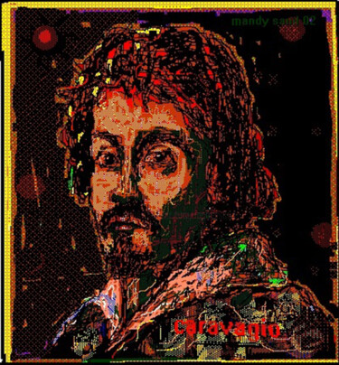 Digital Arts με τίτλο "Caravaggio (Michela…" από Mandy Sand, Αυθεντικά έργα τέχνης, 2D ψηφιακή εργασία