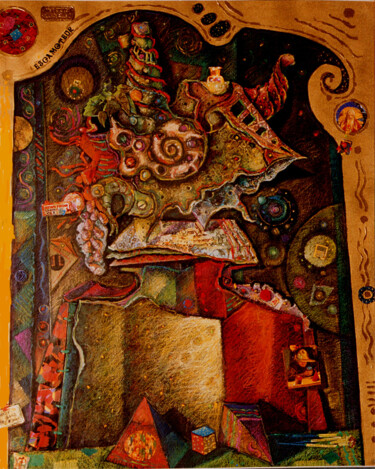 Collages intitolato "Wizard" da Mandy Sand, Opera d'arte originale, Carta