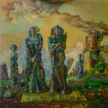 Pittura intitolato "Extraterrestrial Wo…" da Mandy Sand, Opera d'arte originale, Olio