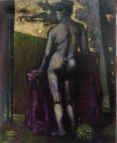 Pintura intitulada "Nude's Back" por Mandy Sand, Obras de arte originais, Óleo
