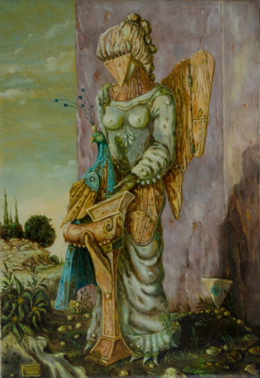 Pittura intitolato "Prey Angel" da Mandy Sand, Opera d'arte originale, Olio