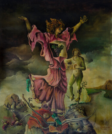Pittura intitolato "The Dancer" da Mandy Sand, Opera d'arte originale, Olio