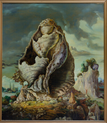 Pittura intitolato "Big sea shell" da Mandy Sand, Opera d'arte originale, Olio