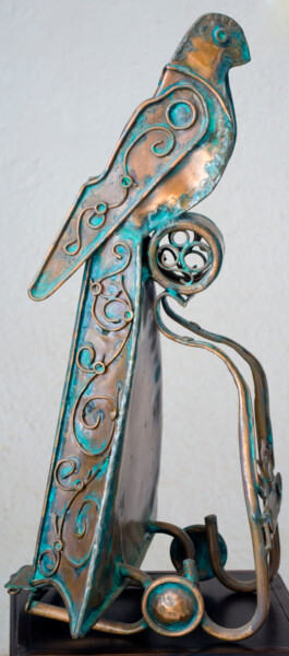Sculpture titled "Bird" by Mandy Sand, Original Artwork, Metals