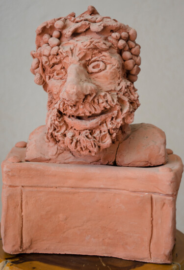 Sculpture titled "Bachus" by Mandy Sand, Original Artwork, Ceramics