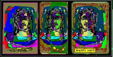 Digital Arts titled "Self Portrait  digi…" by Mandy Sand, Original Artwork, Digital Painting