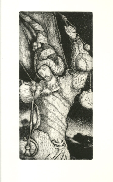 Incisioni, stampe intitolato "Skyman" da Mandy Sand, Opera d'arte originale, incisione