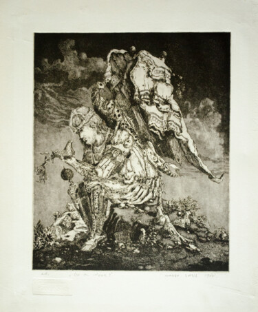 Incisioni, stampe intitolato "Icarus" da Mandy Sand, Opera d'arte originale, incisione