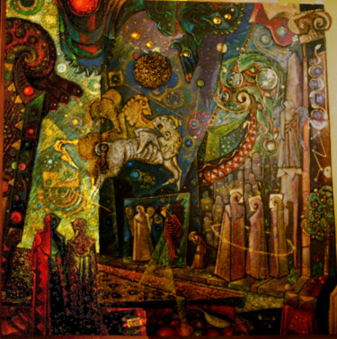 Malerei mit dem Titel "Garden of Eden" von Mandy Sand, Original-Kunstwerk, Pastell