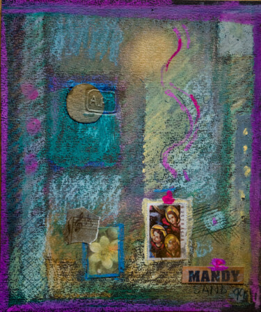 Collages intitulée "Stamp of  saints" par Mandy Sand, Œuvre d'art originale, Autre
