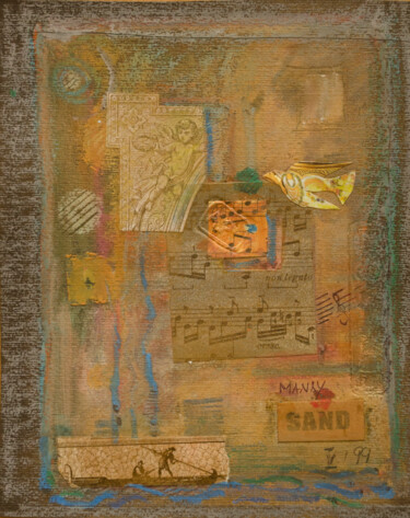 Colagens intitulada "Musical notes" por Mandy Sand, Obras de arte originais, Outro