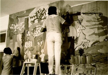 Fotografia intitolato "Wall painting" da Mandy Sand, Opera d'arte originale