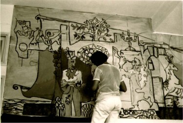 Fotografia intitolato "Wall painting 1" da Mandy Sand, Opera d'arte originale