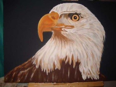 Painting titled "Fish Eagle" by Amanda Swiegers, Original Artwork