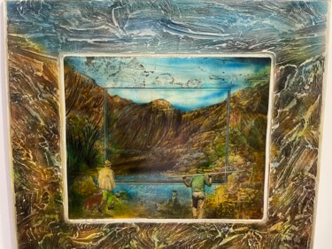 Peinture intitulée "Am Tamara Risco" par Manfred Beck-Arnstein, Œuvre d'art originale, Crayon Monté sur Panneau de bois