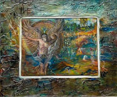 Картина под названием "Jordan Taufe" - Manfred Beck-Arnstein, Подлинное произведение искусства, Карандаш Установлен на Дерев…