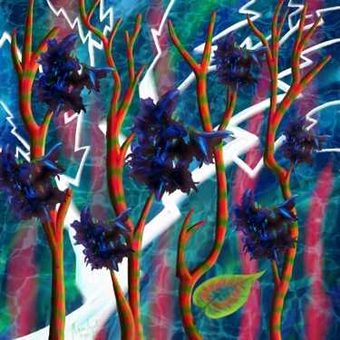 Digital Arts titled "Überallpflanze" by Manfred Hoppe, Original Artwork, Digital Painting